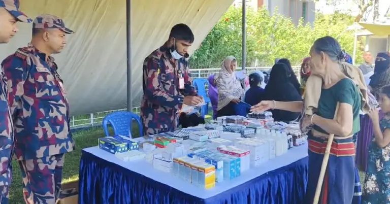 বিজিবি মারিশ্যা জোনের ফ্রি মেডিকেল ক্যাম্প